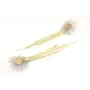 Pendientes flor de dagas grises, casquillas flor e