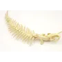 Collar rigido con rama de helecho  y cocodrilo tod