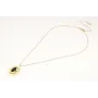 Collar cadena bola oro mate con colgante lagrima o