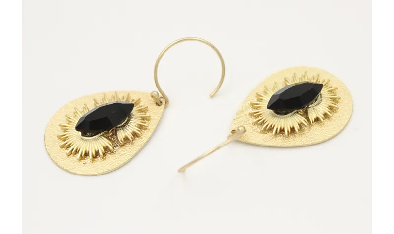 Pendinetes lagrimas oro mate con brillo cristal ne