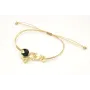 Pulsera nudo serpiente oro pálido con duo de flore