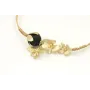 Pulsera nudo serpiente oro pálido con duo de flore
