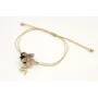 Pulsera nudo serpiente oro pálido con flor esmalta