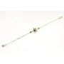 Pulsera cadena con chapitas oro mate con facetas n