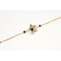 Pulsera cadena con chapitas oro mate con facetas n