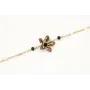 Pulsera cadena con chapitas oro mate con facetas n