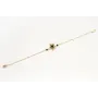 Pulsera cadena con chapitas oro mate con facetas n