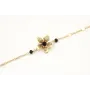 Pulsera cadena con chapitas oro mate con facetas n