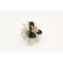 Anillo roseton dagas grises con flores esmaltada n