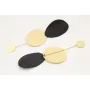 Pendientes perno ovalo doblado esmaltado negro con