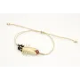 Pulsera nudo corredizo con cigarra oro mate,burruñ