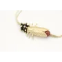 Pulsera nudo corredizo con cigarra oro mate,burruñ