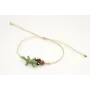 Pulsera nudo corredizo con lagarto esmaltado verde