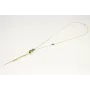 Collar largo cadena eslabón plano oro mate con lag