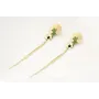 Pendientes perno ondulado oro mate con lagarto esm