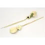 Pendientes perno ondulado oro mate con lagarto esm