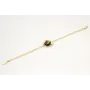 Pulsera de cadena plana entrelazada oro mate con h