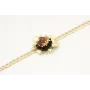 Pulsera de cadena plana entrelazada oro mate con h