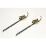 Pendientes aro oro mate con miyuki negro, nenufar 