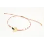 Pulsera hilo macramé oro rosa con entrepieza piedr