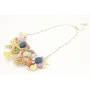 Collar babero coral oro mate con piezas en tonos l