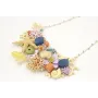 Collar babero coral oro mate con piezas en tonos l