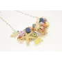 Collar babero coral oro mate con piezas en tonos l