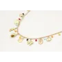 Collar cadena lagrimas esmaltadas colorines con co