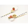 Pendientes aro oro mate con semipreciosas en coral