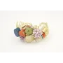 Brazalete coral oro mate con piezas en tonos lilas