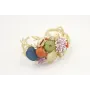 Brazalete coral oro mate con piezas en tonos lilas