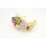 Brazalete coral oro mate con piezas en tonos lilas