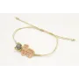 Pulsera nudo serpiente oro pálido con centro trio 