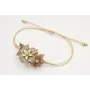 Pulsera nudo serpiente oro palido con burruño face