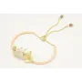Pulsera semi rigida salmón con burruño facetadas b