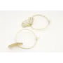 Pendientes aro mediano oro mate con ala de maripos