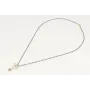 Solitario cadena miyuki gris con colgante de mosqu