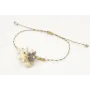 Pulsera hilo micro driza marrón,rosa y oro con mac