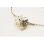 Pulsera hilo micro driza marrón,rosa y oro con mac