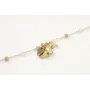 Pulsera cadena facetadas opal rosa,marrón,azul,bla