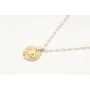 Collar cadena dorada con microperla y colgante dis