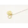 Pulsera cadena dorada con microperla y colgante di