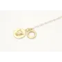 Pulsera cadena dorada con microperla y colgante di