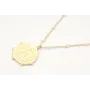 Solitario con cadena de microperlas y colgante cha