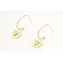 Pendientes aro con bolita en oro mate y colgante d