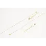 Pendientes perno palo oro mate con gota nacar enga