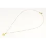 Solitario con cadena de microperlas y colgante dis