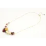 Collar con flores esmalte manual blanca,naranja,mo