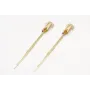 Pendientes perno cigarra oro mate con burruño boli