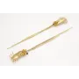 Pendientes perno cigarra oro mate con burruño boli